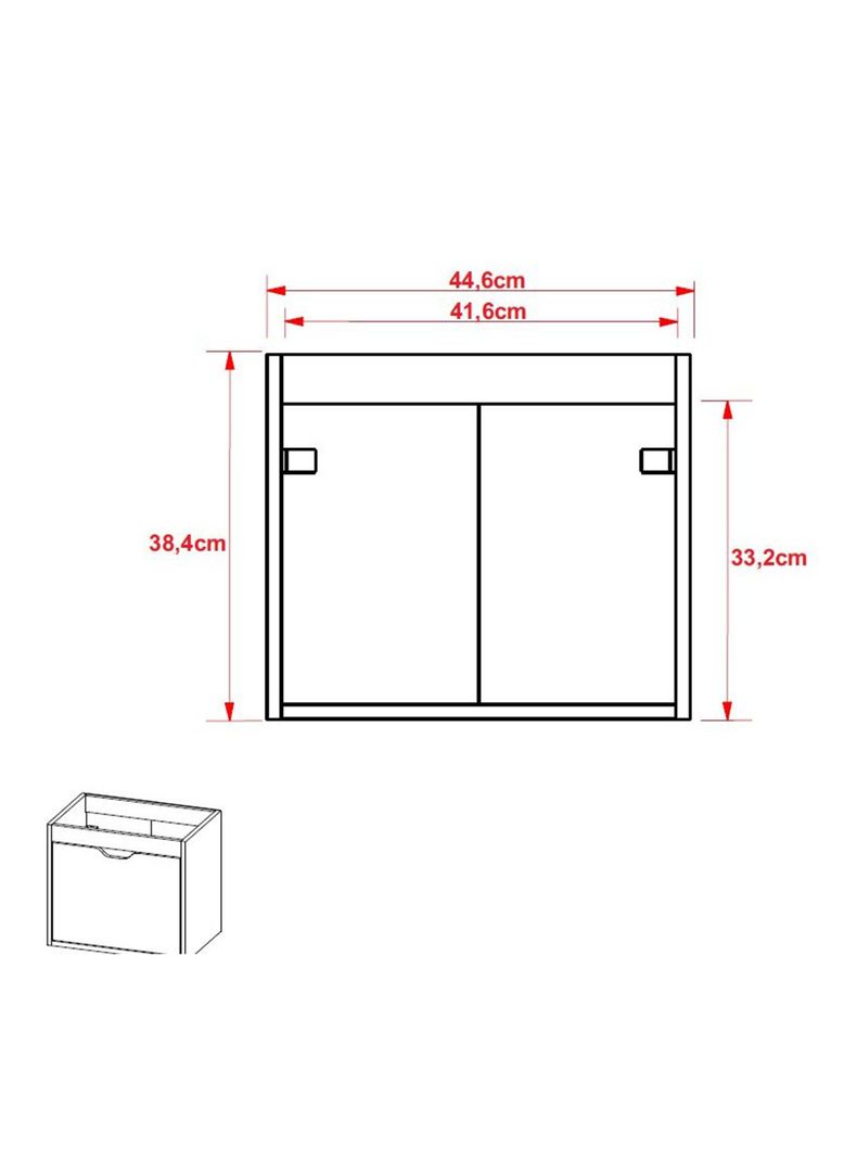 Mueble Baño Aéreo + Lavamanos-1