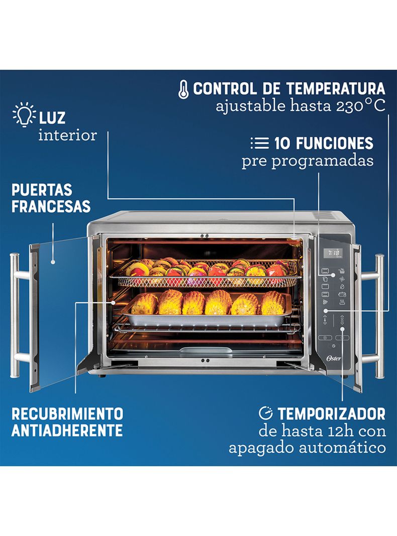 Horno Digital con Freidora de Aire 42 Litros TSSTTVFDDAFNS-7