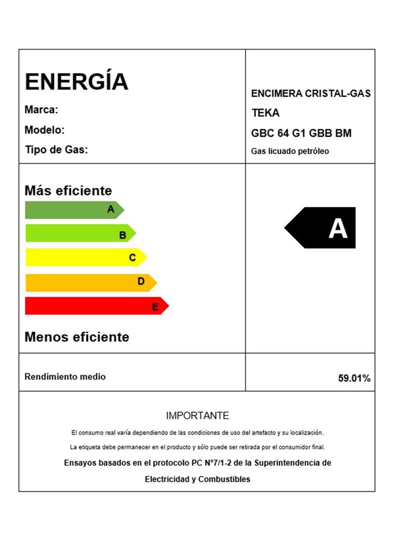 Encimera Cristal Gas 4 Quemadores GBC-64 G1 Infinity-5