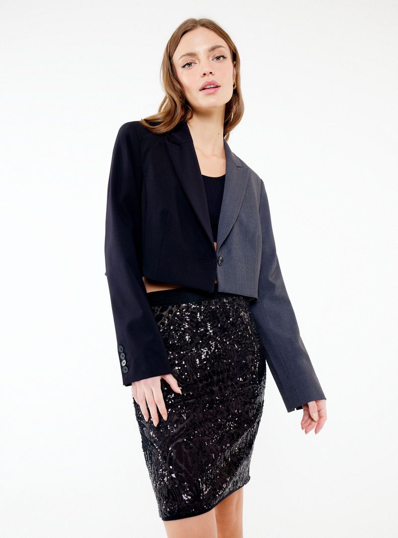 Falda Bcbg Lentejuelas Talla 36-0