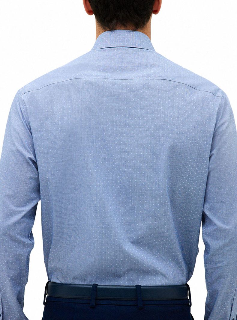 Camisa Formal Microdiseño Azul-1
