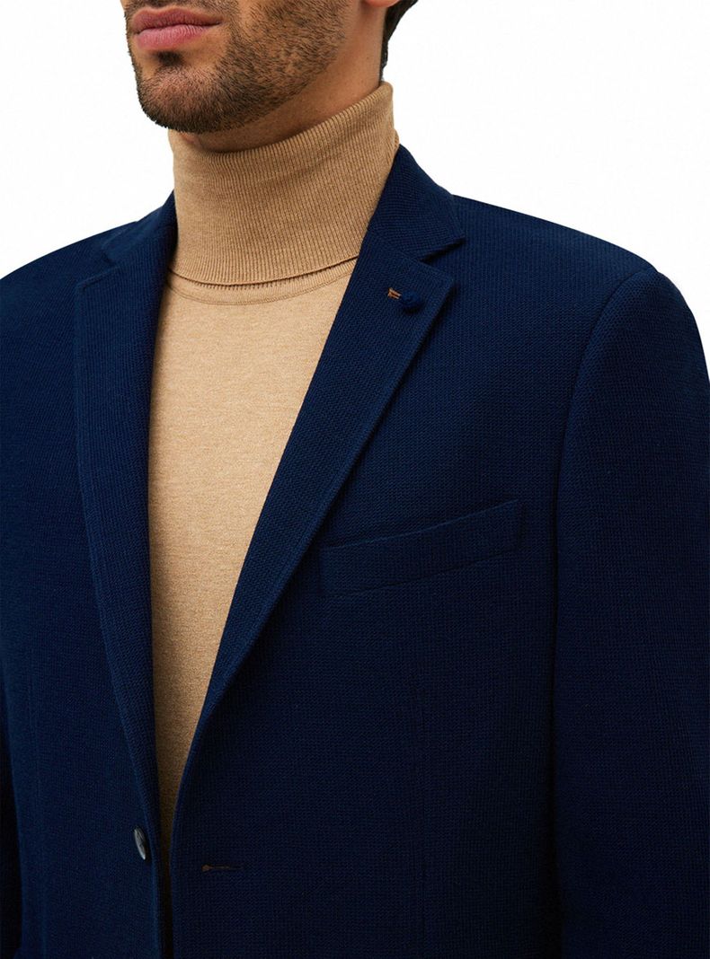 Chaqueta Casual Knit Marino-2