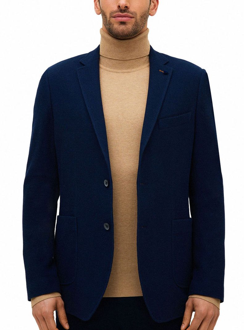 Chaqueta Casual Knit Marino-0