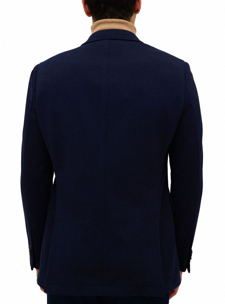 Chaqueta Casual Knit Blue-1