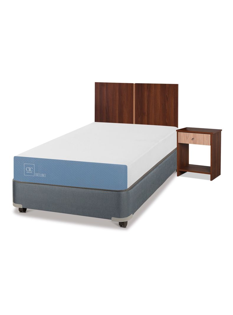 Cama Americana Excellence 1 Plaza x190 cm + Set de Muebles Stylo-0