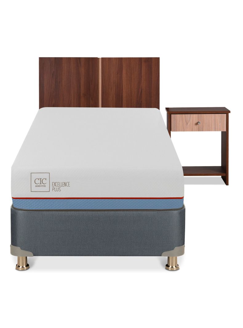 Cama Americana Excellence Plus 1 Plaza + Set de Muebles Stylo-2