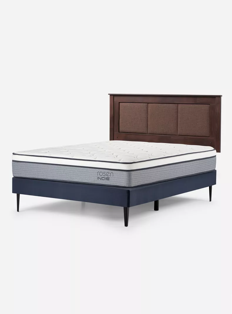 Cama Europea Indie 2 Plazas 150x200 cm+ Respaldo