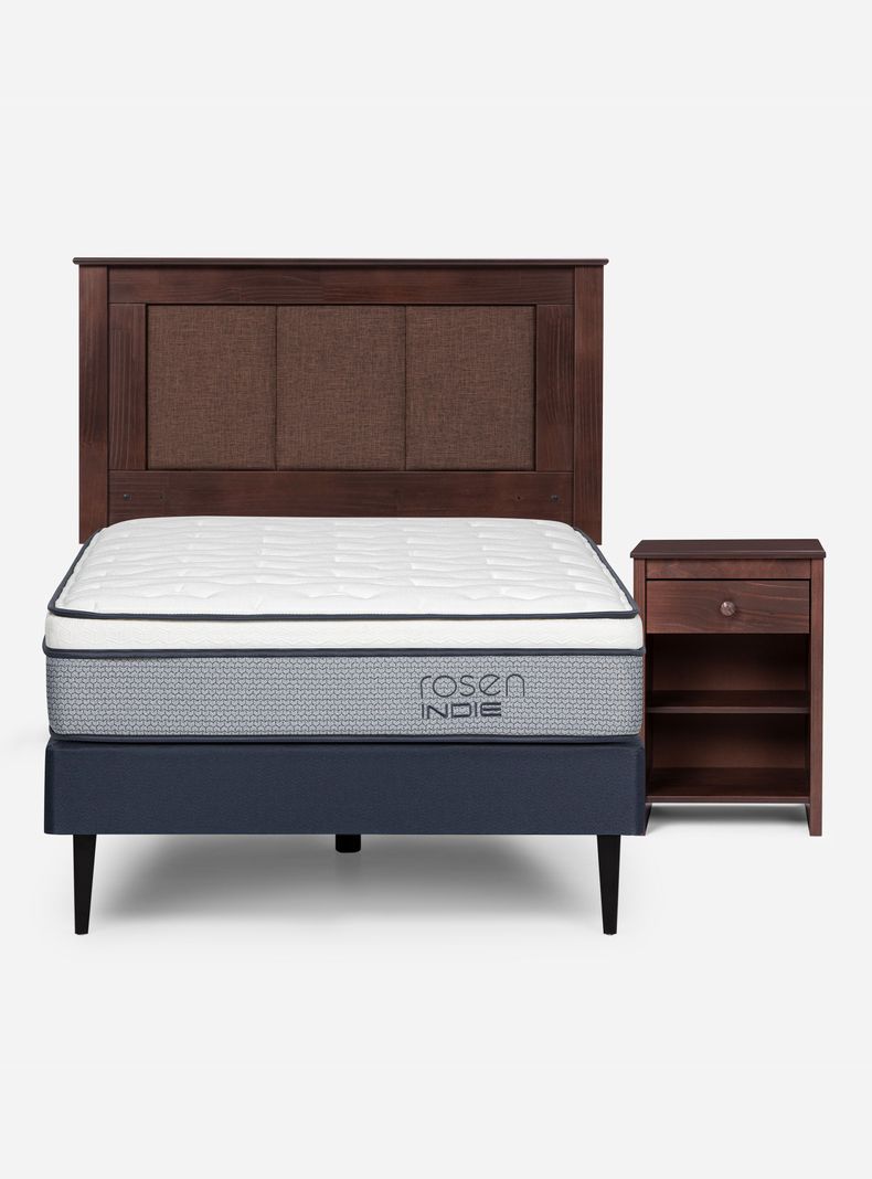 Cama Europea Indie 1.5 Plazas + Set de Muebles Rachel-1