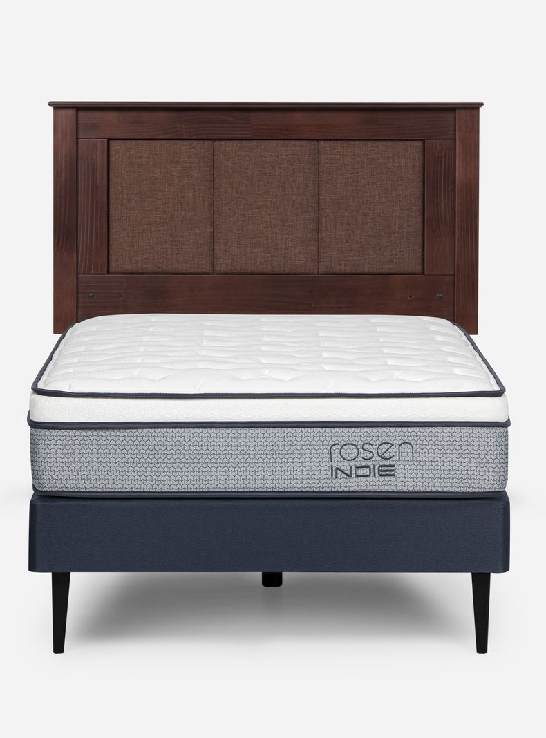 Cama Europea Indie 1 Plaza + Respaldo-1