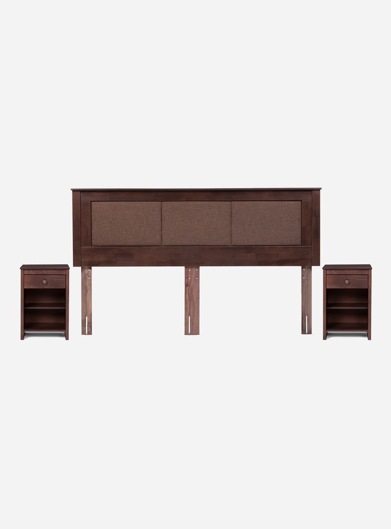 Cama Europea Indie King + Set de Muebles Rachel-2
