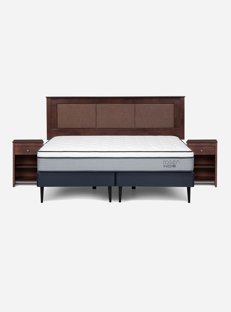 Cama Europea Indie King + Set de Muebles Rachel-1
