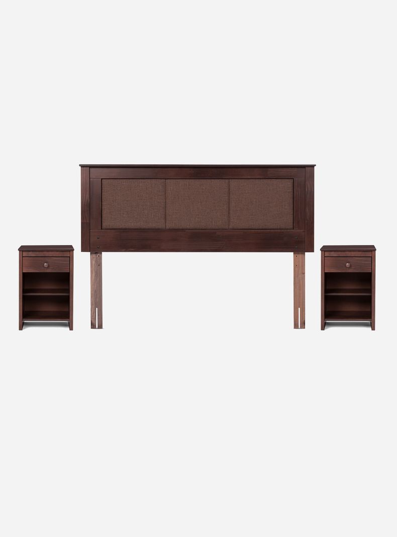 Cama Europea Indie 2 Plazas + Set Muebles Rachel-2