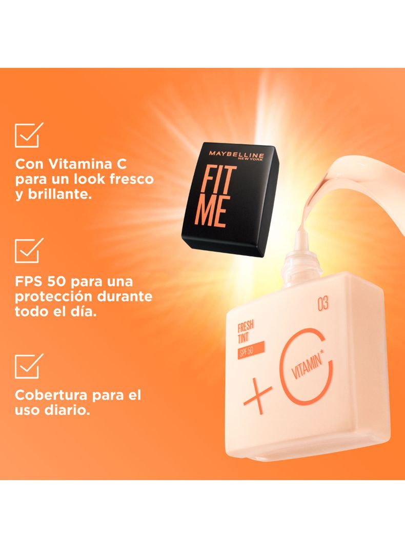 Base de Maquillaje Fit Me Fresh Tint SPF50 09 5g-4