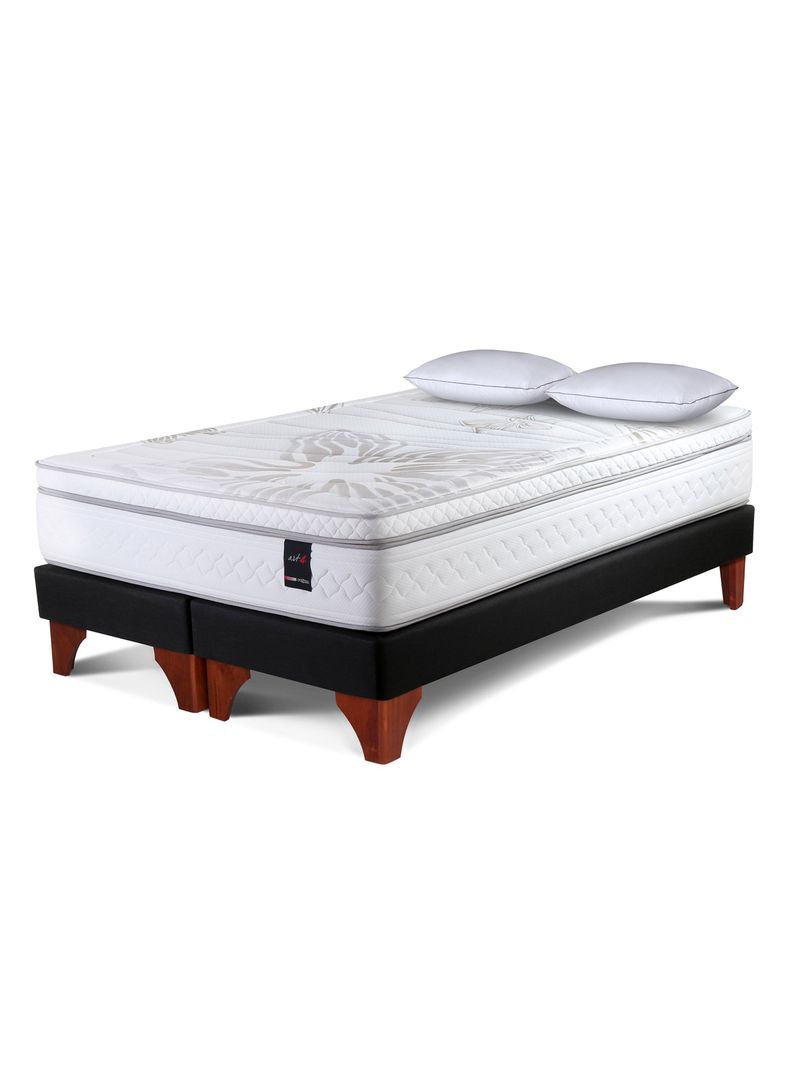 Cama Europea Art 4 Súper King Base Dividida + Almohadas Extra Active Fiber