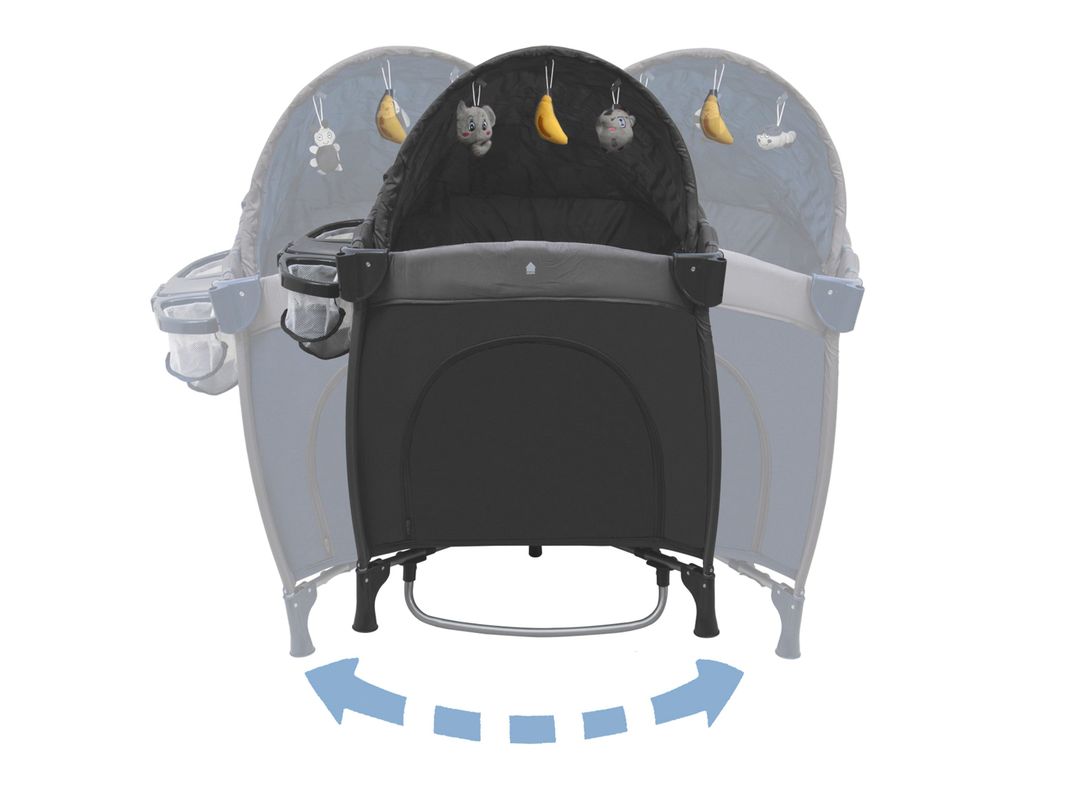 Cuna Corral Con Mudador Pack & Play Traveler Gris Bebesit-2