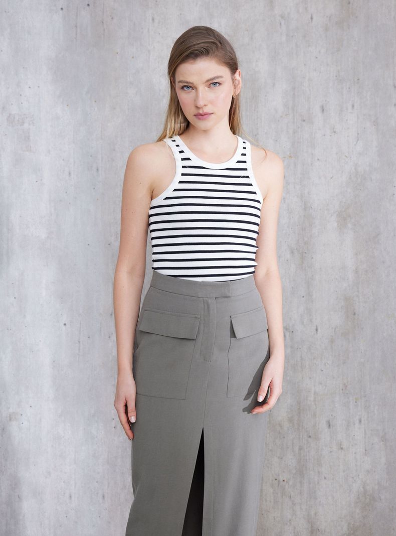 Polera Halter Rayada