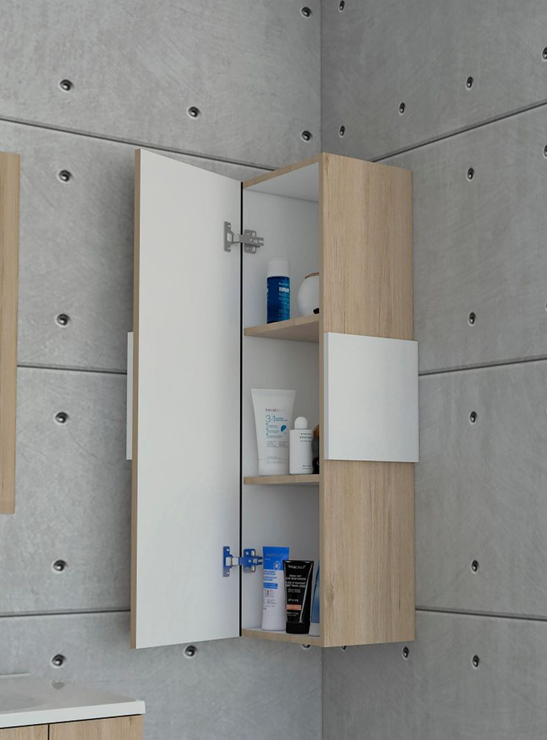 Mueble Optimizador de Baño Vanguard Rovere Blanco-4