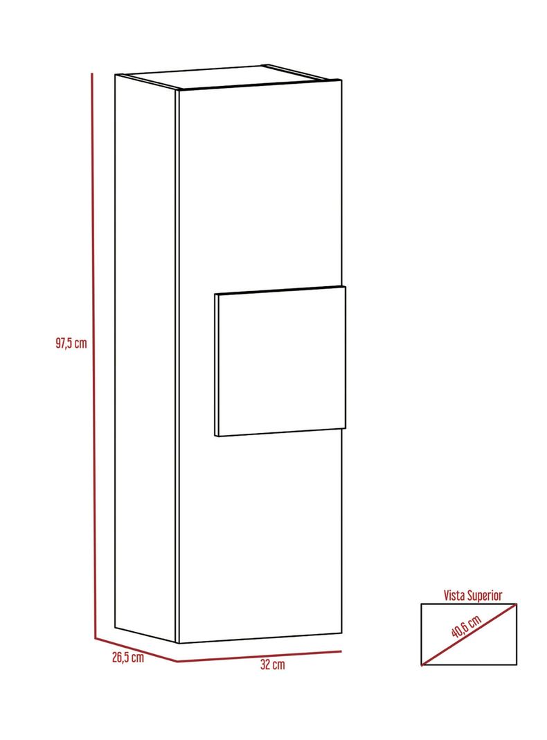 Mueble Optimizador de Baño Vanguard Rovere Blanco-1