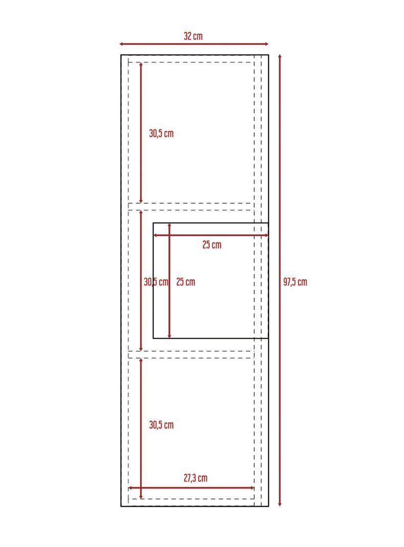 Mueble Optimizador de Baño Vanguard Rovere Blanco-2