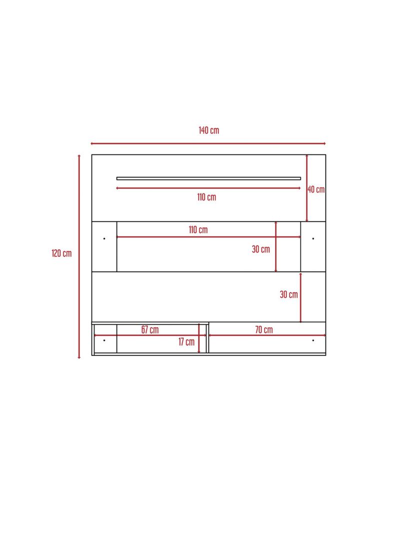 Panel TV 55" + Mesa Centro TuHome-2