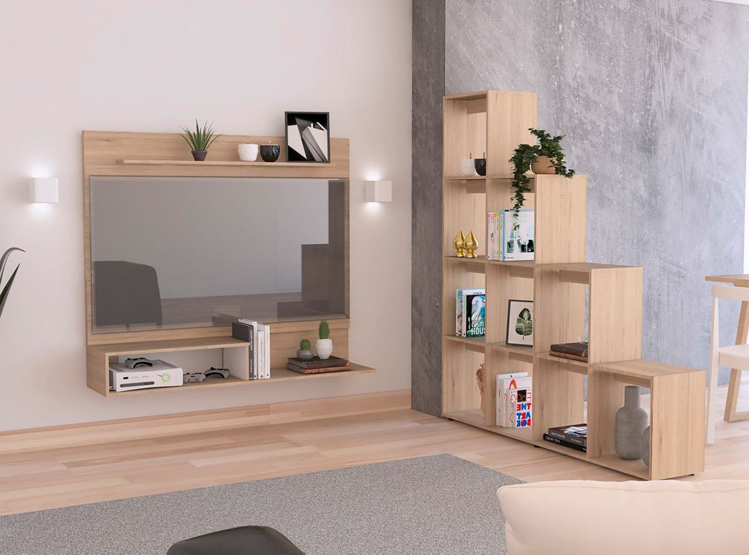 Combo TuHome Panel TV 55" + Biblioteca-3