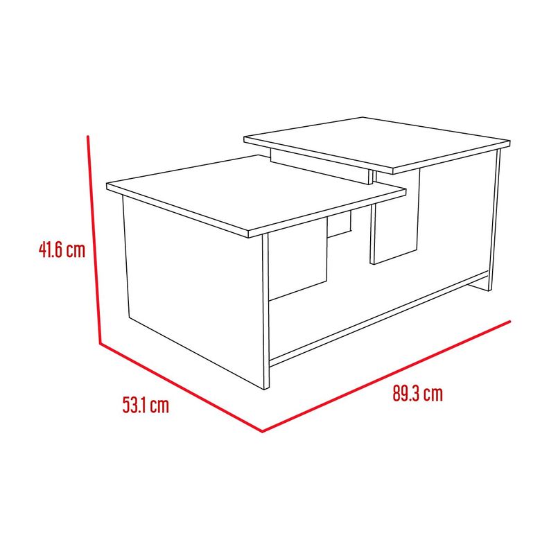 Rack TV 46" + Mesa Centro Optimus 3 TuHome-1