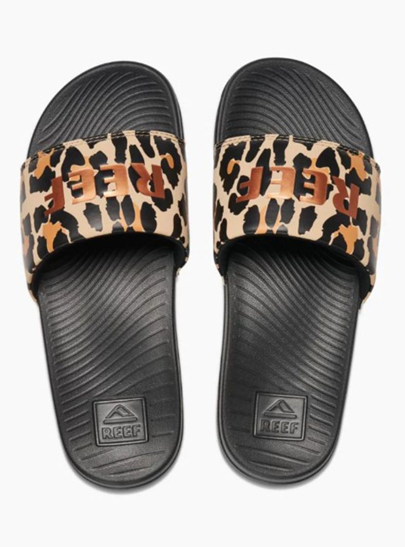 Sandalia Classic Leopard One Slide Mujer-0