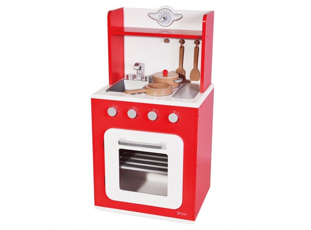 Juego Kidscool de Aprendizaje Cocina de Madera Red Classic-0