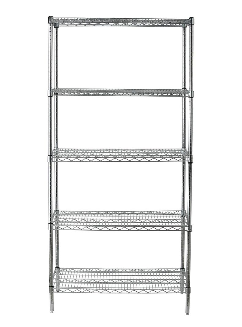 Estante Acero Cromado 61 x 91 x 188 cm 5 Repisas-1