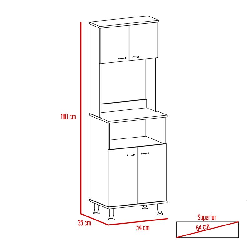 Muebles de Cocina: Microondas + Optimizador Diseño 4 TuHome-2