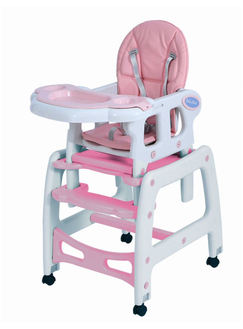Silla de Comer New 3 Funciones Rosa Claro-0