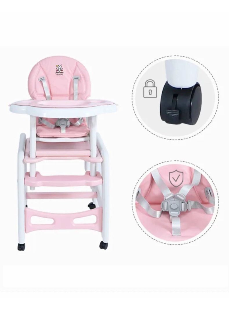 Silla de Comer New 3 Funciones Rosa Claro-3