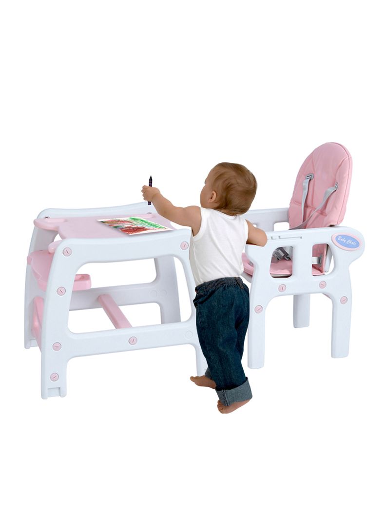 Silla de Comer New 3 Funciones Rosa Claro-5