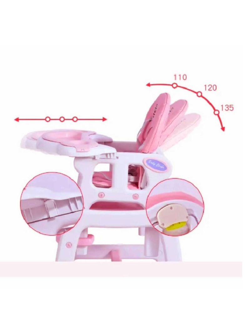 Silla de Comer New 3 Funciones Rosa-3