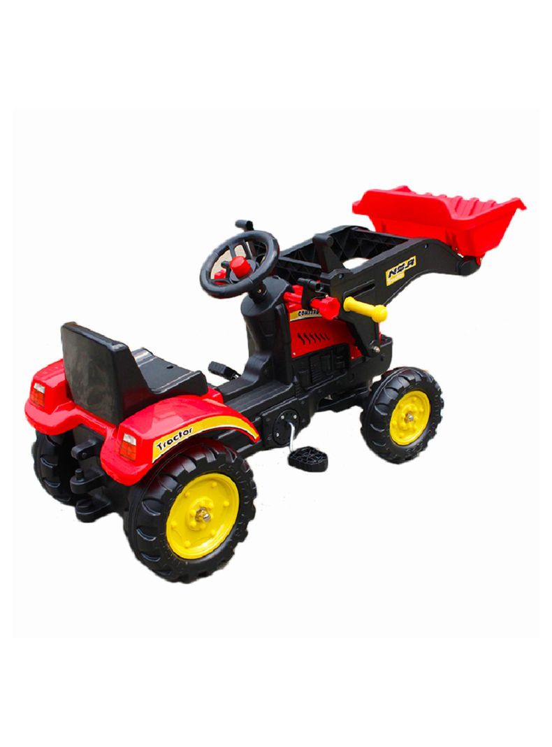 Retroexcavadora Roja-1