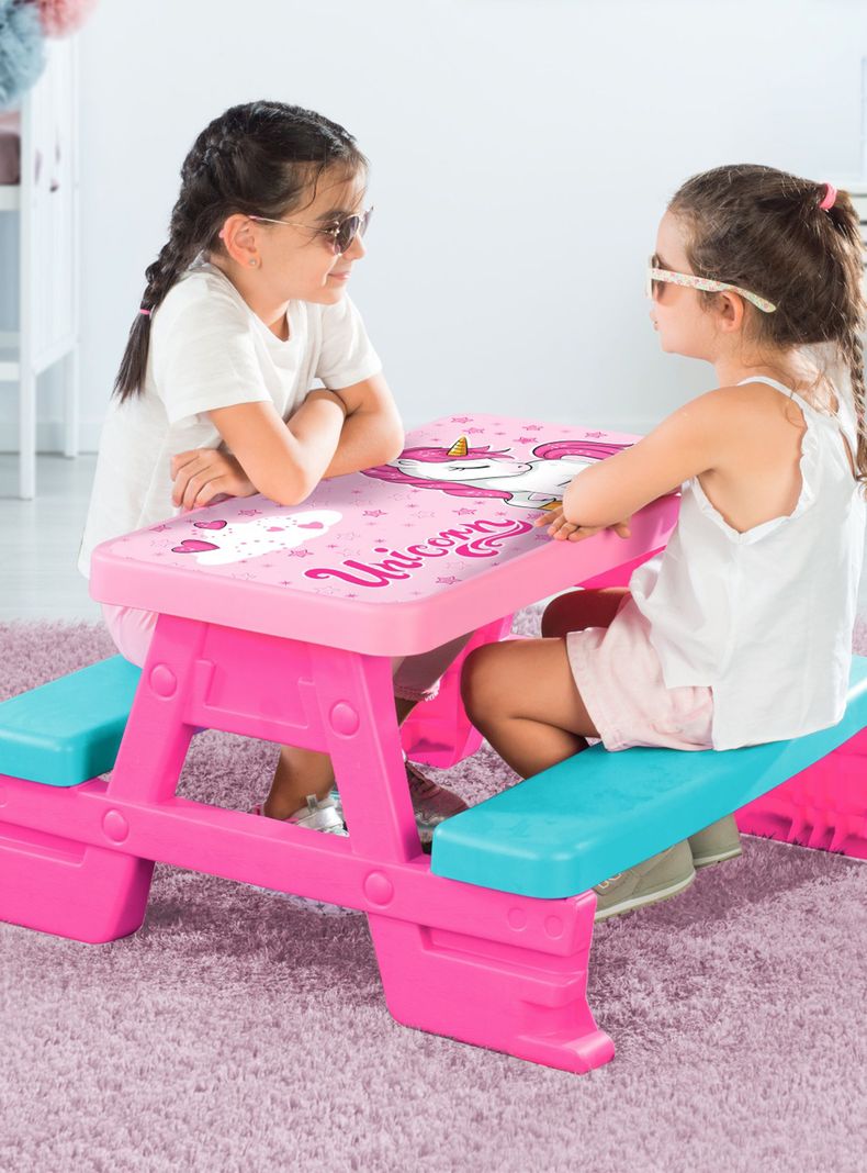 Mesa Infantil Picnic Unicornio-3