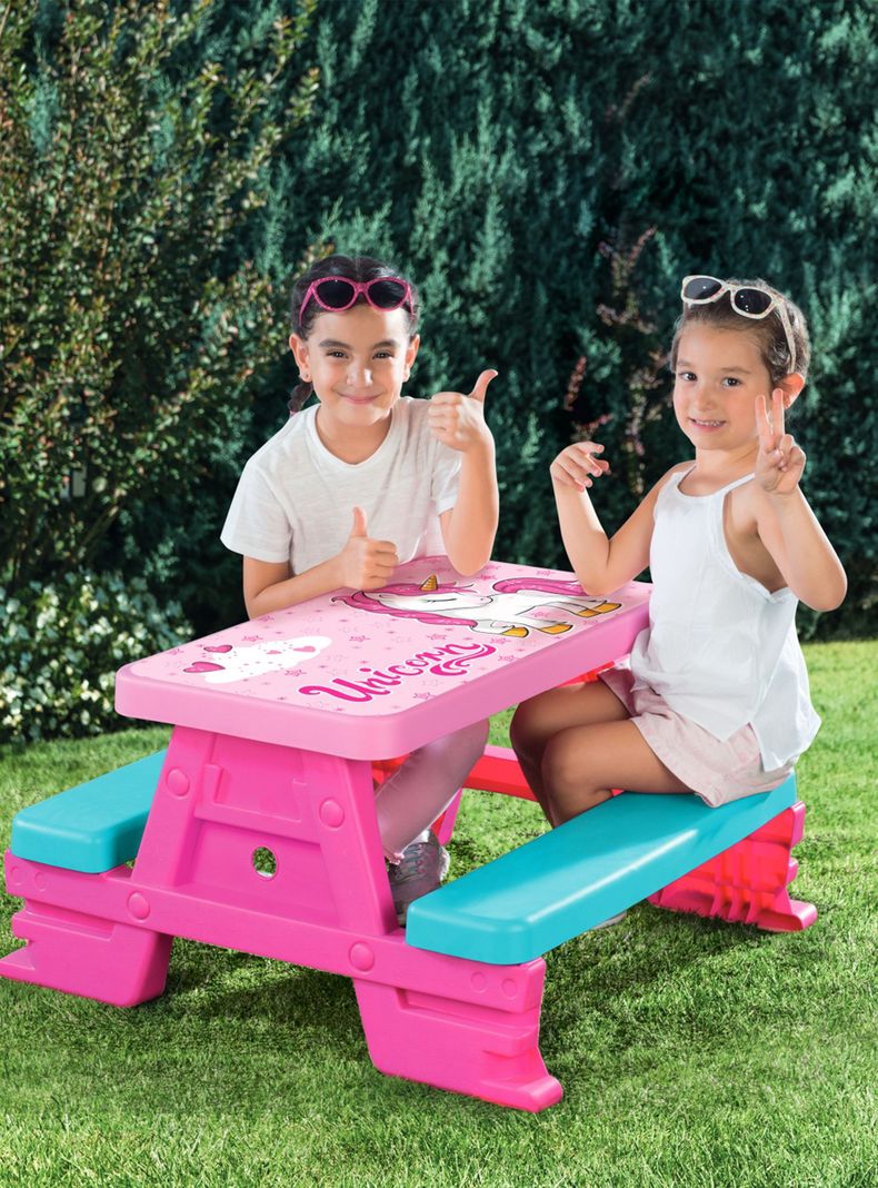 Mesa Infantil Picnic Unicornio-4