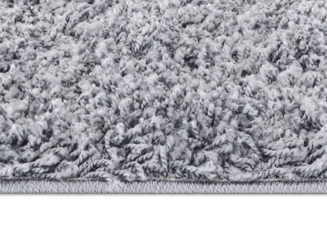 Bajada de Cama 50 x 100 cm Idetex Shaggy Lisa Gris-1