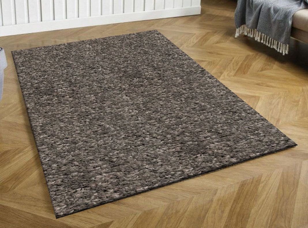 Alfombra Frise Lisa 150x200 cm Gris-2