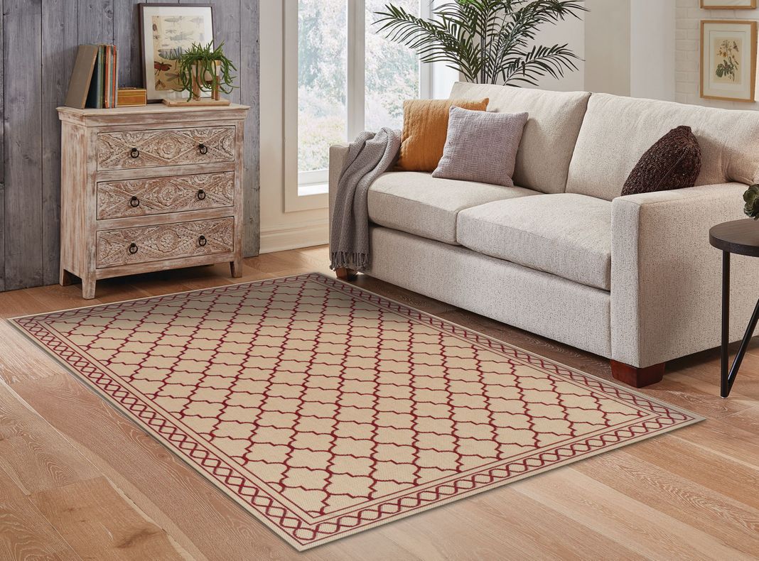 Alfombra Sisal 200x285 cm Red-2