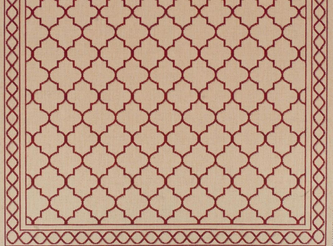 Alfombra Sisal 200x285 cm Red-1