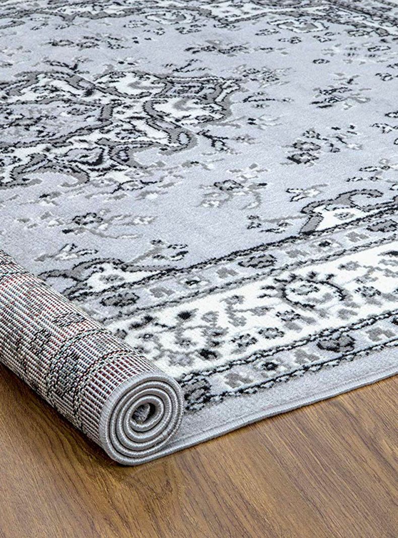 Alfombra de Pasillo Kashank 60x213 cm Gris-3