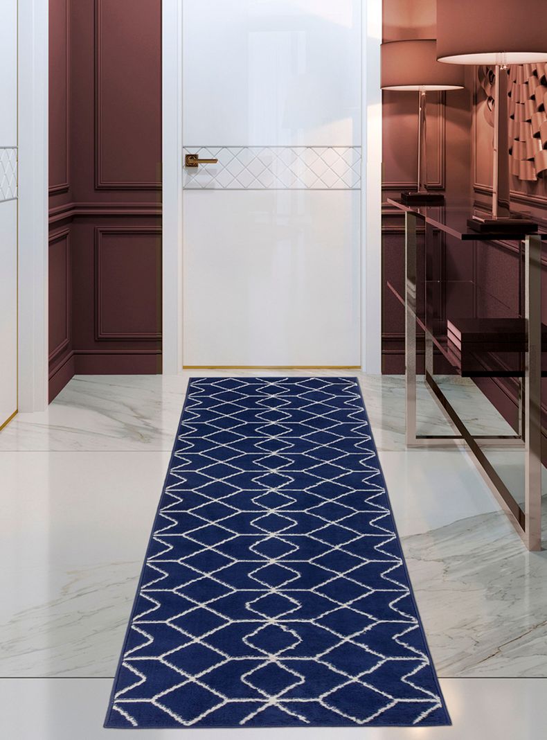 Alfombra de Pasillo 60 x 213 cm Kashank 507 Azul Marino-4