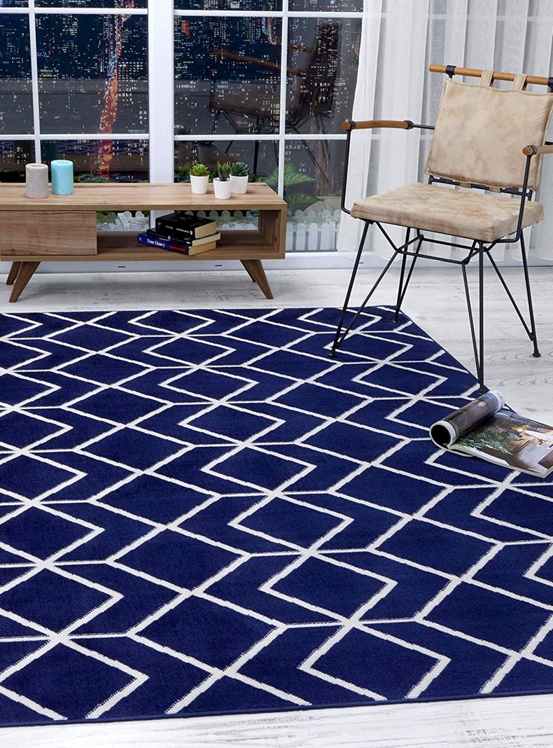 Alfombra Kashank 153x213 cm Azul Marino-4