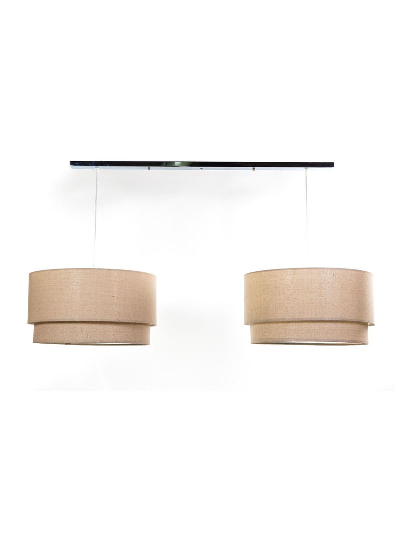 Lampara Diseno 3 Colgante Cruda con Tapa Doble