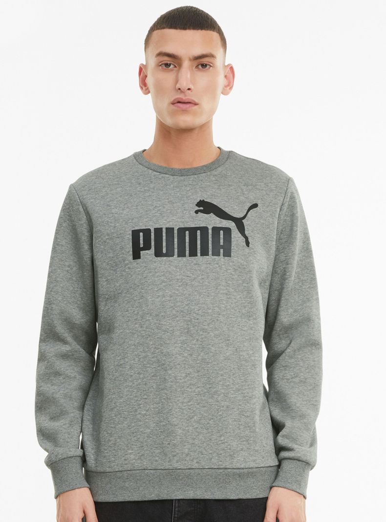 Polerón Ess Big Logo Crew Fl Gris Hombre-0