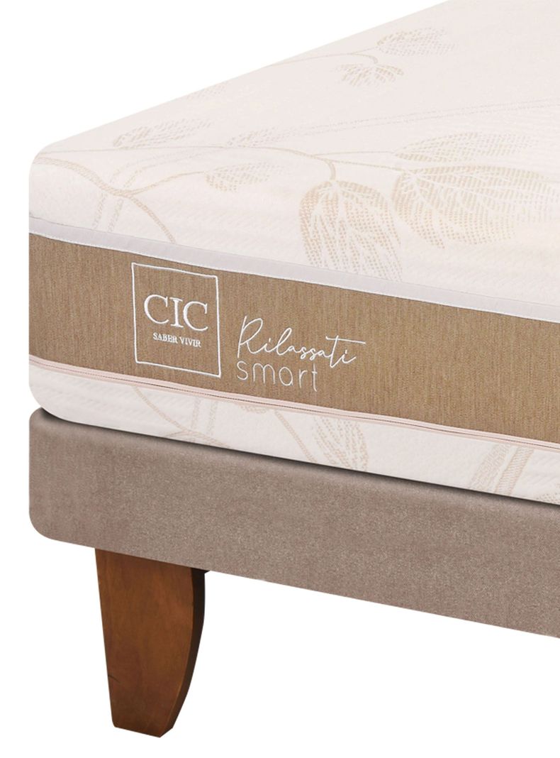 Cama Europea Rilassati Infinity 2 Plazas Long Base Dividida + Set Muebles New Dublin Café-3