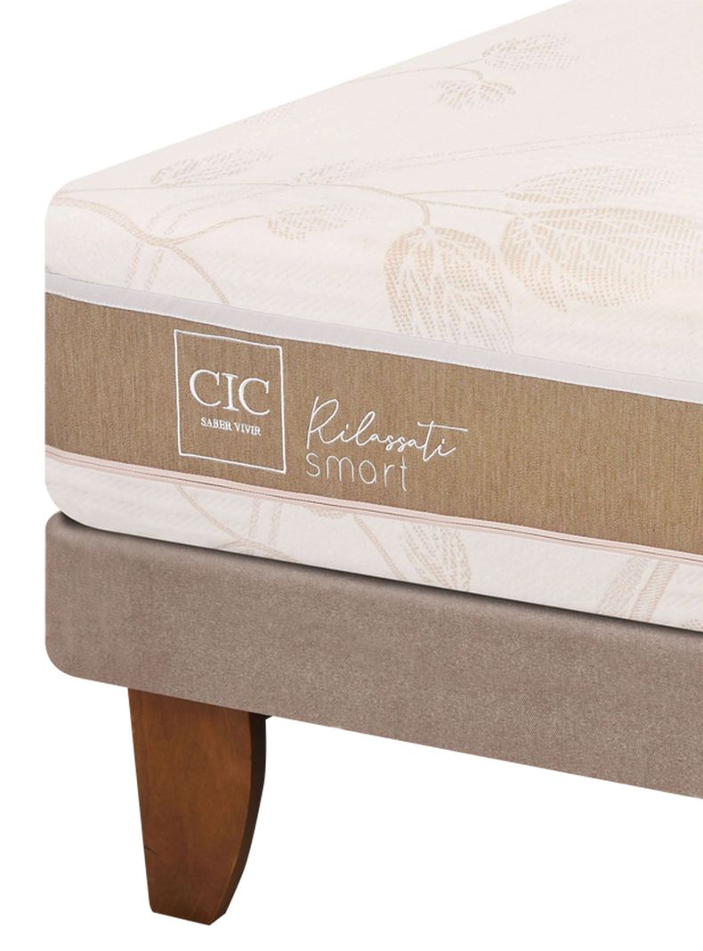 Cama Europea Rilassati Infinity 2 Plazas Base Dividida + Respaldo New Torino Chocolate-3