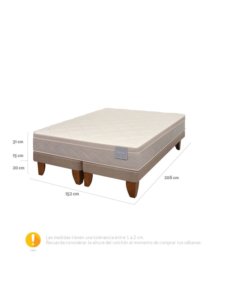 Cama Europea Rilassati 2 Plazas Long Base Dividida-1