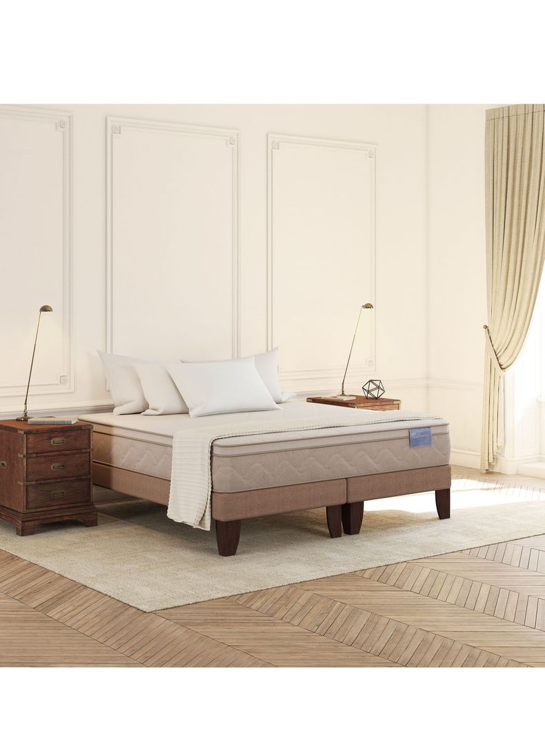 Cama Europea Rilassati 2 Plazas Long Base Dividida + Almohadas-4
